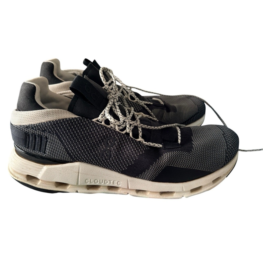 On Cloud Running Cloudnova Sneakers Men's US 10.5 Black White CloudTec Comfort